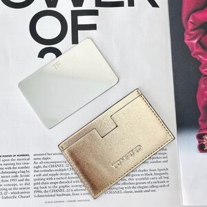Tom Ford Pocket Mirror With‎ Card Case Gold